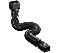 Rallonge télescopique avec forme en S pour une meilleure efficacité de drainage et une adaptabilité aux paysages inclinés (noir)