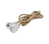 Rallonge textile Chacon rallonge textile lin 3 m 16 A 3680 W marron