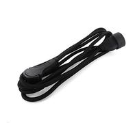Rallonge textile noire - avec fiche plate noire - 5m (SCH)