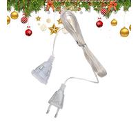 Rallonge Transparente - Câble D’Alimentation Invisible De 3 M | Câble 220 V Adapté pour Lumières De Noëls, Rideaux du Nouvel an Et Guirlandes LED, Pourune Décoration Soignée