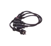 Rallonge trois parties caoutchouc 3x2P+Z 0,8m IP20 HELMO 050577