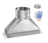 Rallonge Tuyau d’échappement Robuste | Transition Conduit Rectangulaire à Rond, Pratique, pour Cuisine