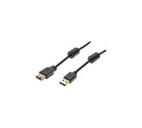 RALLONGE USB 2.0 A / OR + FERRITES NOIRE - 5,0 m