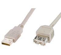 Rallonge USB 2.0 beige DIGITUS 1,8 m