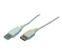 Rallonge USB 2.0, gris, 3,0 m