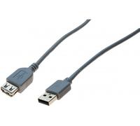 Rallonge éco. USB 2.0 type A /A male/femelle gris de 0,4 mètre