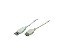 LogiLink Rallonge USB 2.0 CU0010 – USB A mâle vers USB A femelle 2 m Gris