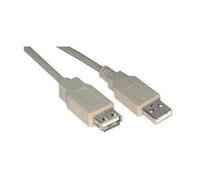 MCL SAMAR MCL USB 2.0 Type A m/f, 3m, 3 m, USB A, USB A, USB 2.0, Mâle/Femelle, Noir MC922AMF-3M/N