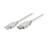 Rallonge USB 2.0 - Non spécifié - 0.3m - Couleur gris - Connecteur USB A - Extension de câbles
