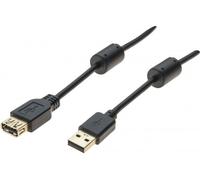 Dexlan Rallonge de câble USB exertis Connect USB 2.0 Mâle→Femelle 1,5 m Noir