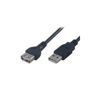 Rallonge USB 2.0 MCL Type A Mâle/Femelle, Noire, 3 mètres G