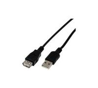 MCL SAMAR MCL MC922AMF-5M/N, 5 m, USB A, USB A, USB 2.0, Mâle/Femelle, Noir