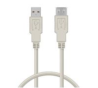 Waytex 11306 Rallonge Câble USB 2.0 Mâle A vers Femelle A 0,60 m, Gris, pour imprimante, scanner, webcam, souris, clavier et tous périphériques USB
