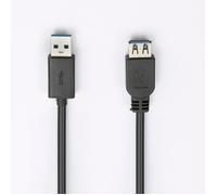 Rallonge USB 3.0 - 2m USB A mâle / USB A femelle - Noir