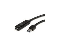 Rallonge USB 3.0 active de 10 m - STARTECH - Adaptateur secteur inclus - Noir