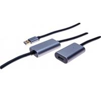 RALLONGE AMPLIFIÉE ALUMINIUM USB 3.0 -10M ACTIF JUSQU A 30M