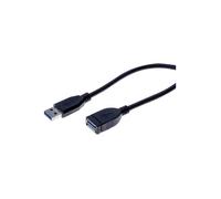 Rallonge USB 3.0 - Éco - 1 mètre - Noir - USB-A mâle/femelle - Garantie 1 an