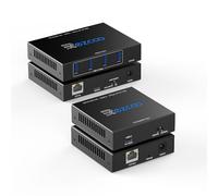 Rallonge USB 3.2 de 70 m 4 ports sur Cat5e Cat6 RJ45 LAN PoE 5 V Faible consommation d'énergie USB Extenseur Ethernet Synchronisation de travail Windows MacOS Android Linux Sans pilote