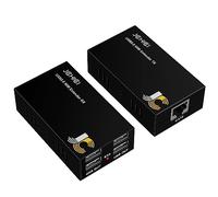 Rallonge USB 50 m sur Cat6, rallonge USB 4 ports, extension USB sur Ethernet, pas besoin de pilote, Plug and Play, pour Windows, MacOS, Android, Linux,