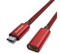 Rallonge Usb C 1M/3,3Ft Usb3.2 (10 Gbit/S) Type C Mâle Rallonge Charge Pour Psvr2 Mac Book Pro 2022 M2 M1 Max I Pad Air 5 Samsung Galaxy S23/S22/S21 Note20 Pixel 8 Pro Dell Xps Rouge