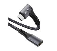 Rallonge Usb C 1M Câble A 90 Degrés D'Extension Usb 3.2 Type-C Mâle À Femelle Pour 100W Charge Rapide/10Gbps Synchronisation/Vidéo 4K@60Hz Compatible Avec Macbook Air/Pro, Pad Pr[CAB9164144]