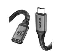 Rallonge USB C 2M Mâle vers Femelle, 20Gbps USB 3.2 Gen 2x2, Câble USB C 240W 48V/5A, 5K@60Hz, 4K@144Hz, Câble d'Extension Type-C pour iPhone 16 15, PSVR2, MacBook Pro/Air, iPad Pro, PSSD