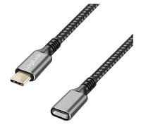 LogiLink Câble d'extension USB 3.2 Gen1 Boîtier aluminium 2,0 m noir/gris