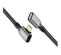 LogiLink Rallonge USB 3.2 Gen2 boîtier alu, 0,5 m, noir/gris