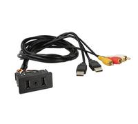 Rallonge Usb Rca Vers 2xusb 1x Jack Femelle 3.5mm