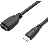 Rallonge Value HDMI Fiche mâle HDMI-Mini-C, Prise femelle HDMI-A 0.00 m noir 12.99.3120 Câble HDMI