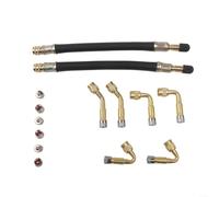 Rallonge Valve Pneu 180mm Tuyau Gonflage Rallonge Valve Pneu | Angles 45°, 90°, 135°, accès valves difficiles, inflation pour facile, kit 14 , maintenance simple