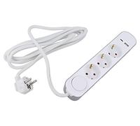 Rallonge W-30008 3 x 1,5 mm² douilles Schuko : 5 PVC blanc 5 m 16 A PLASTROL