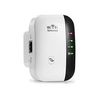 Rallonge WiFi, amplificateur de signal pour la maison jusqu'à 5000 m² et 50 appareils, répéteur sans fil, amplificateur longue portée avec port Ethernet, configuration en 1 clic, compatible Alexa
