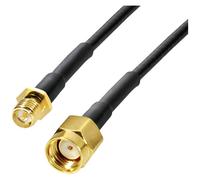 Rallonge Wittenberg Antennen antenne WiFi [1x SMA inversé femelle - 1x SMA inversé mâle] 1 m noir