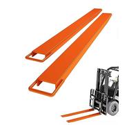 Rallonges de Fourches à Palette 2134x1270 mm, Extensions de Fourche en Acier au Carbone Robuste, pour Déplacer et Transporter Charges Volumineux Lourds, Orange