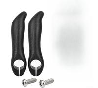 Rallonges de guidon de vélo en plastique PP renforcé noir | Réglage multi-angle, réduit la fatigue du poignet, améliore le confort de longue durée, s'adapte aux barres de 22,2 mm