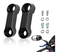 Rallonges de rétroviseurs pour motos, adaptateur d'extension de fixation de rétroviseur universel en alliage d'aluminium kit d'adaptateurs de rehausse de rétroviseur pour motos scooters