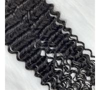 rallonges de ruban Human Hair Extensions 18Inches Tape in Remy Curly Hair Bundles For Women 40G Extensions de cheveux(1B)