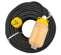 Rallonges Électriques D'extérieur Étanches De 100 M Avec Prise - Câble D'alimentation En Cuivre Pur À 2 Conducteurs, Gaine En PVC Flexible, Ignifuge, For Extérieur(130 ft,2c-2.5mm2)