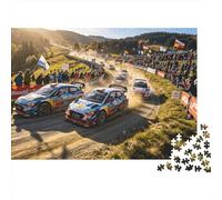 Rally Racing Puzzles 1000 Pièce Matériau Recyclable Car Race Puzzle pour Adultees Excellente Idée de Cadeau Fun Temps de Jeu en Famille Activité 52x38cm/1000pcs