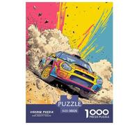 Rally Voiture Puzzle 1000 Pieces Cadeau Unique intéressant Jeu Éduchatif Challenge Toy À De Qualité Supérieure Peinture Art pour Adultes Enfants 38x26cm/1000pcs