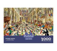 Rallye Domino dans Une Cathédrale Puzzle en Bois Imperméable Puzzles De 1000 Pièces pour Adultes Coloré Jeux De Stimulants