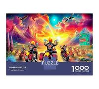 Rallye Moto 1000 Pièce désert Stock De Cartes Premium Jeu De Puzzle Puzzles pour Adultes Défi Éducatif Joyeux Cadeau Idée Cadeau 52x38cm/1000pcs