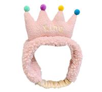Ralondbey Bandeau élastique pour le visage - Couronne colorée - Turban en peluche pour spa et maquillage