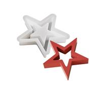 Ralondbey Moule en silicone pour résine époxy - Moule en silicone robuste en forme d'étoile pour décorations de sapin de Noël, décoration artisanale pour la maison et le bureau
