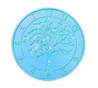 Ralondbey Moules en silicone pour moulage de résine époxy - Effet arc-en-ciel - Moule en silicone pour horloge d'arbre de vie - Moule en silicone holographique pour pendentif mural