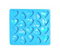 Ralondbey Moules en silicone pour moulage de résine époxy - Moule en silicone holographique en forme de cœur - Boucles d'oreilles en forme de cœur
