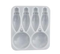 Ralondbey Moules en silicone pour moulage de résine époxy - Moules en silicone pour ampoules - Fournitures de bricolage - Porte-clés de Noël - Moule en résine
