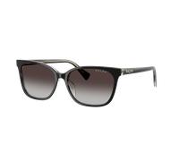 Ralph Femme Sunglass RA5348U - Couleur du Monture: Noir/Transparent, Couleur de Lentille: Dégradé Gris