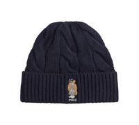 Ralph Lauren - Bear Cable Knit Beanie - Femme - Accessoires - Bleu - Taille: ONE Size